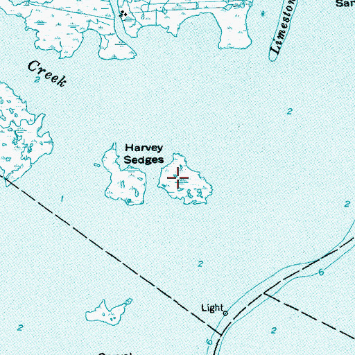 Topographic Map of Harvey Sedges, NJ
