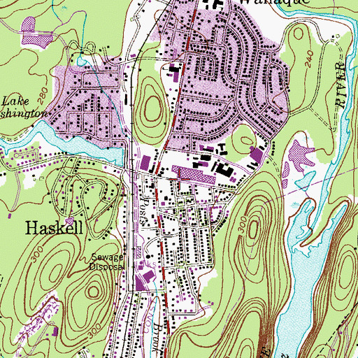 Topographic Map of Haskell, NJ