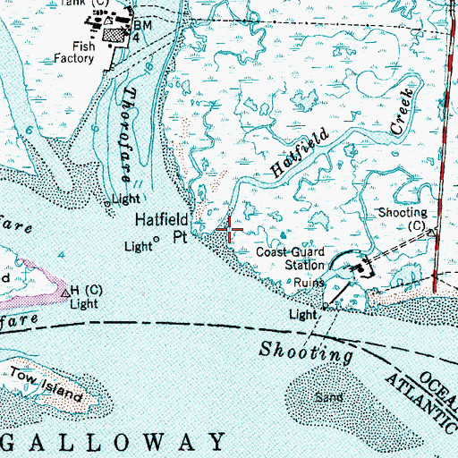 Topographic Map of Hatfield Creek, NJ