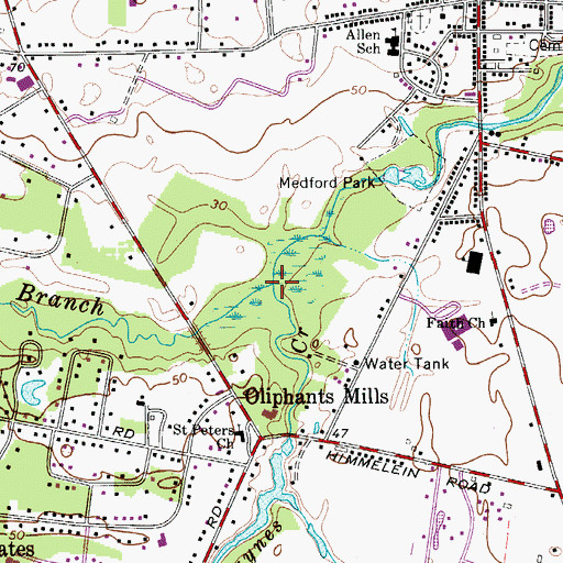 Topographic Map of Haynes Creek, NJ