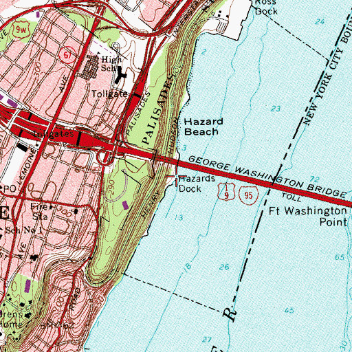 Topographic Map of Hazards Dock, NJ