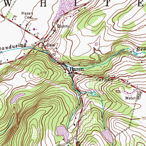 Topographic Map of Hazen, NJ