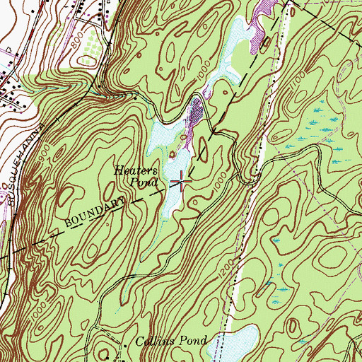 Topographic Map of Heaters Pond, NJ