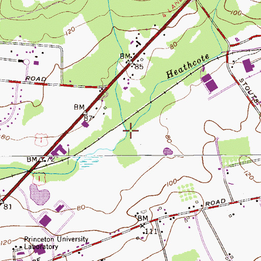 Topographic Map of Heathcote Brook Branch, NJ