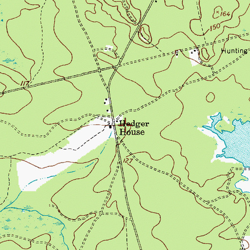 Topographic Map of Hedger House, NJ