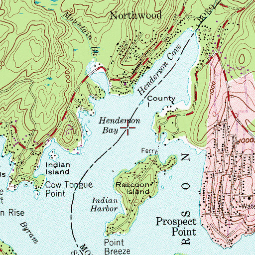 Topographic Map of Henderson Bay, NJ