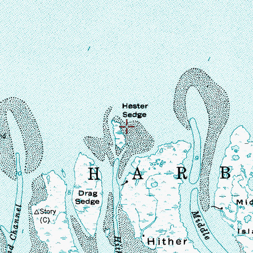 Topographic Map of Hester Sedge, NJ