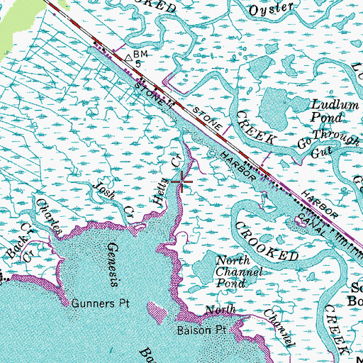 Topographic Map of Hetty Creek, NJ