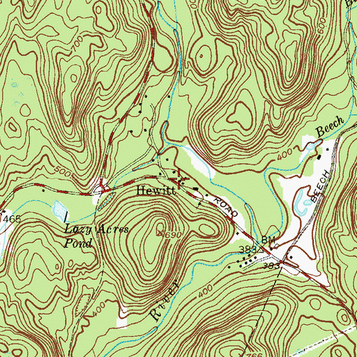 Topographic Map of Hewitt, NJ
