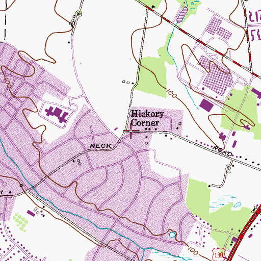 Topographic Map of Hickory Corner, NJ