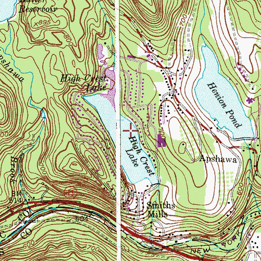 Topographic Map of High Crest Lake, NJ