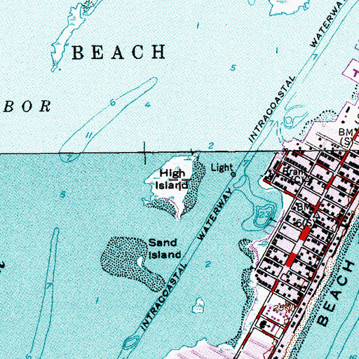 Topographic Map of High Island, NJ