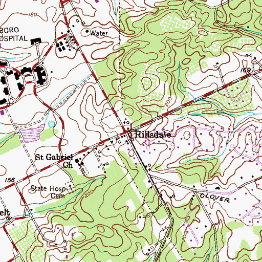 Topographic Map of Hillsdale, NJ