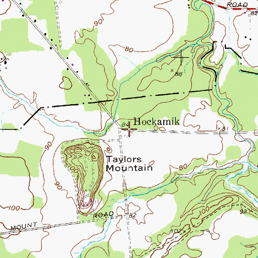 Topographic Map of Hockamik, NJ