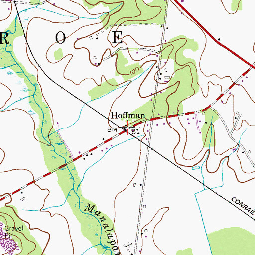 Topographic Map of Hoffman, NJ