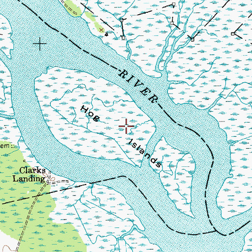 Topographic Map of Hog Islands, NJ