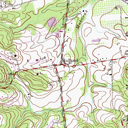 Topographic Map of Holland, NJ