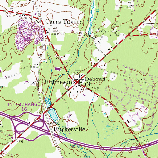 Topographic Map of Holmeson, NJ