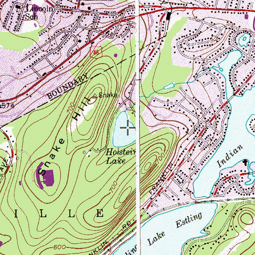 Topographic Map of Holstein Lake, NJ