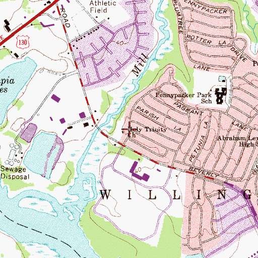 Topographic Map of Holy Trinity Church, NJ