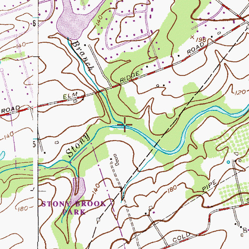 Topographic Map of Honey Branch, NJ