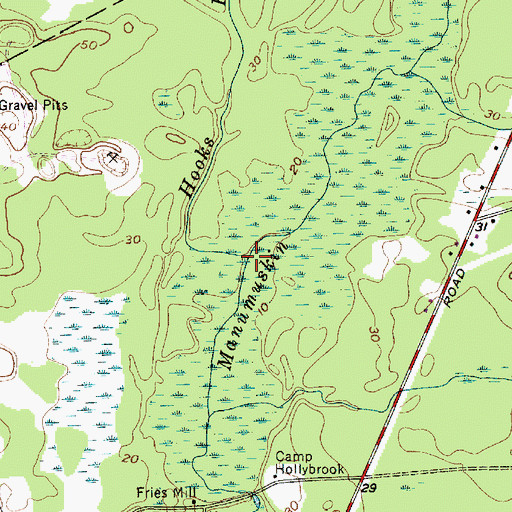 Topographic Map of Hooks Branch, NJ