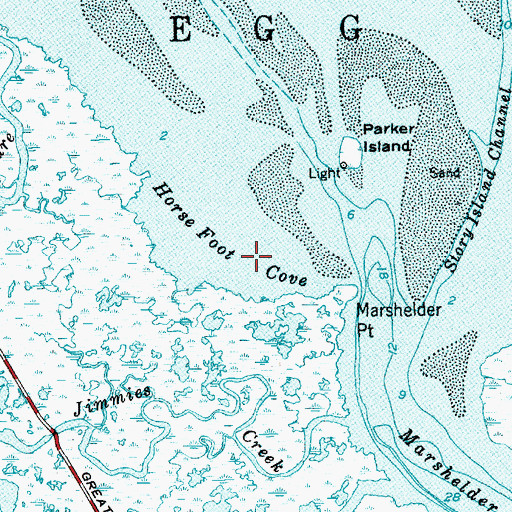 Topographic Map of Horse Foot Cove, NJ