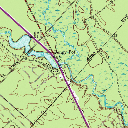 Topographic Map of Hospitality Branch, NJ