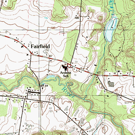 Topographic Map of Ardena Elementary School, NJ