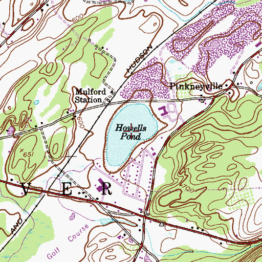 Topographic Map of Howells Pond, NJ