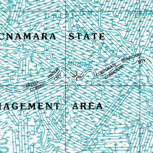 Topographic Map of Hubbard Race Creek, NJ