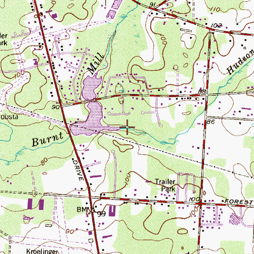 Topographic Map of Hudson Branch, NJ