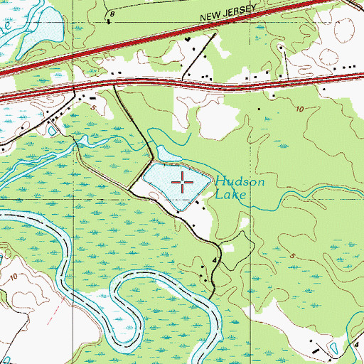 Topographic Map of Hudson Lake, NJ