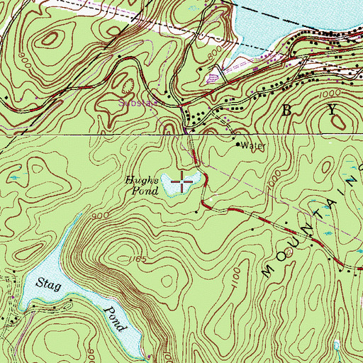 Topographic Map of Hughs Pond, NJ