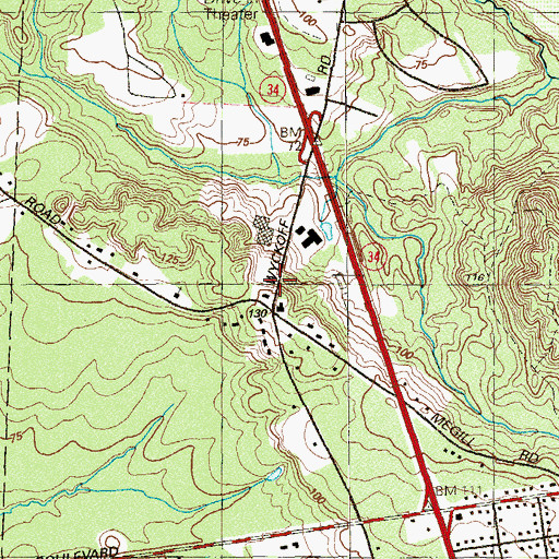 Topographic Map of Hurley School (historical), NJ