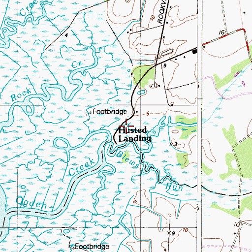 Topographic Map of Husted Landing, NJ