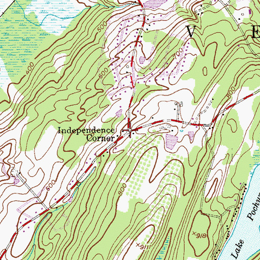 Topographic Map of Independence Corner, NJ