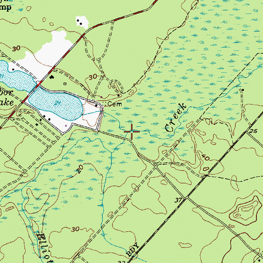 Topographic Map of Indian Cabin Creek, NJ