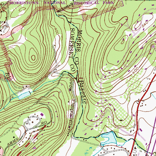 Topographic Map of Indian Grave Brook, NJ