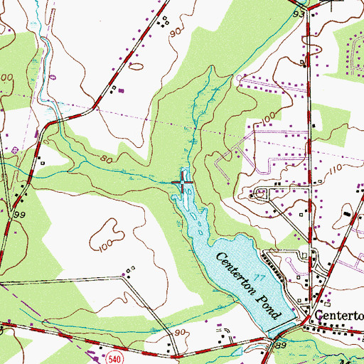 Topographic Map of Indian Run, NJ