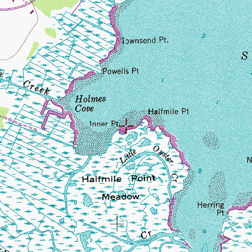 Topographic Map of Inner Point, NJ