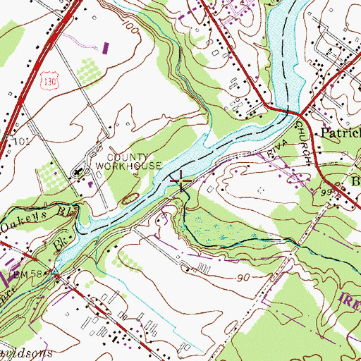 Topographic Map of Ireland Brook, NJ