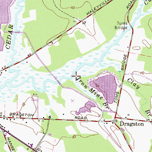 Topographic Map of Iron Mine Branch, NJ