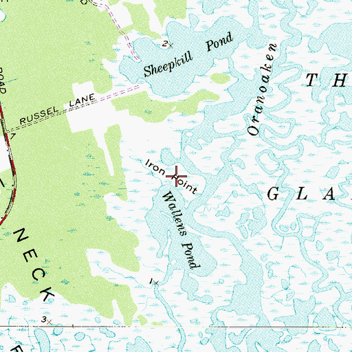 Topographic Map of Iron Point, NJ