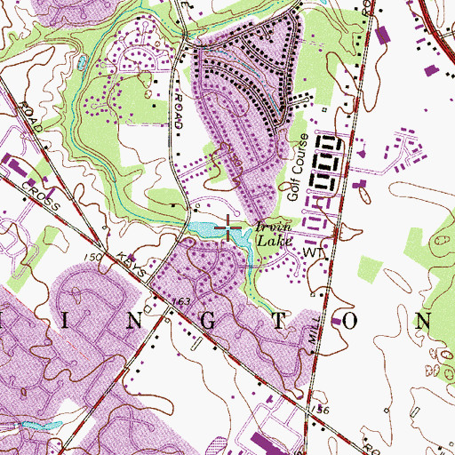 Topographic Map of Irvin Lake, NJ
