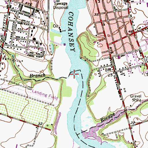 Topographic Map of Island Branch, NJ