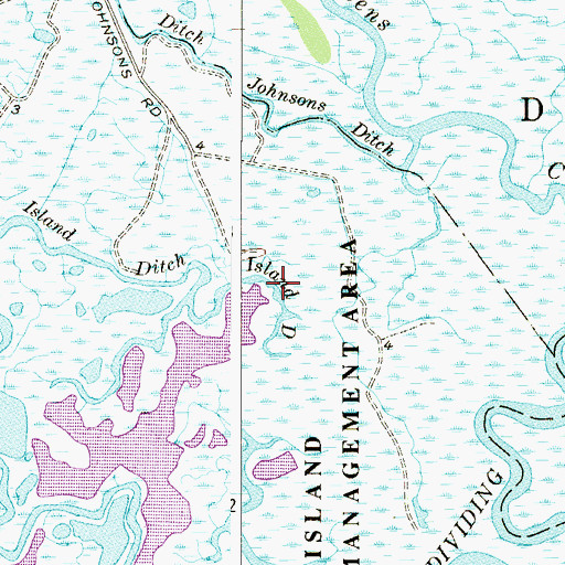 Topographic Map of Island Ditch, NJ