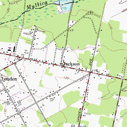Topographic Map of Jackson, NJ