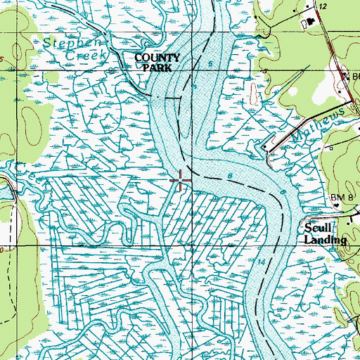 Topographic Map of Jackson Creek, NJ