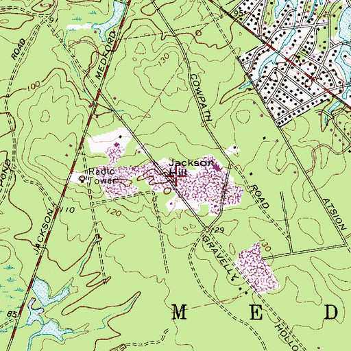 Topographic Map of Jackson Hill, NJ